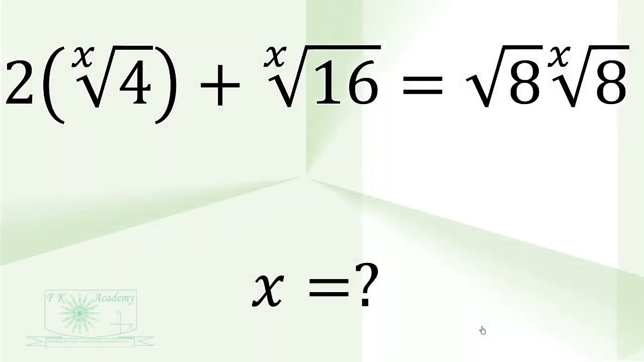 A Very Nice Math Olympiad Problem | Solve For The Value Of x | You Need This Algebra Tricks