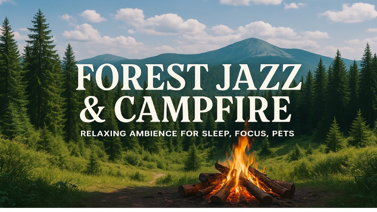 2H Forest Jazz & Campfire – Relaxing Ambience for Sleep, Focus, Pets!