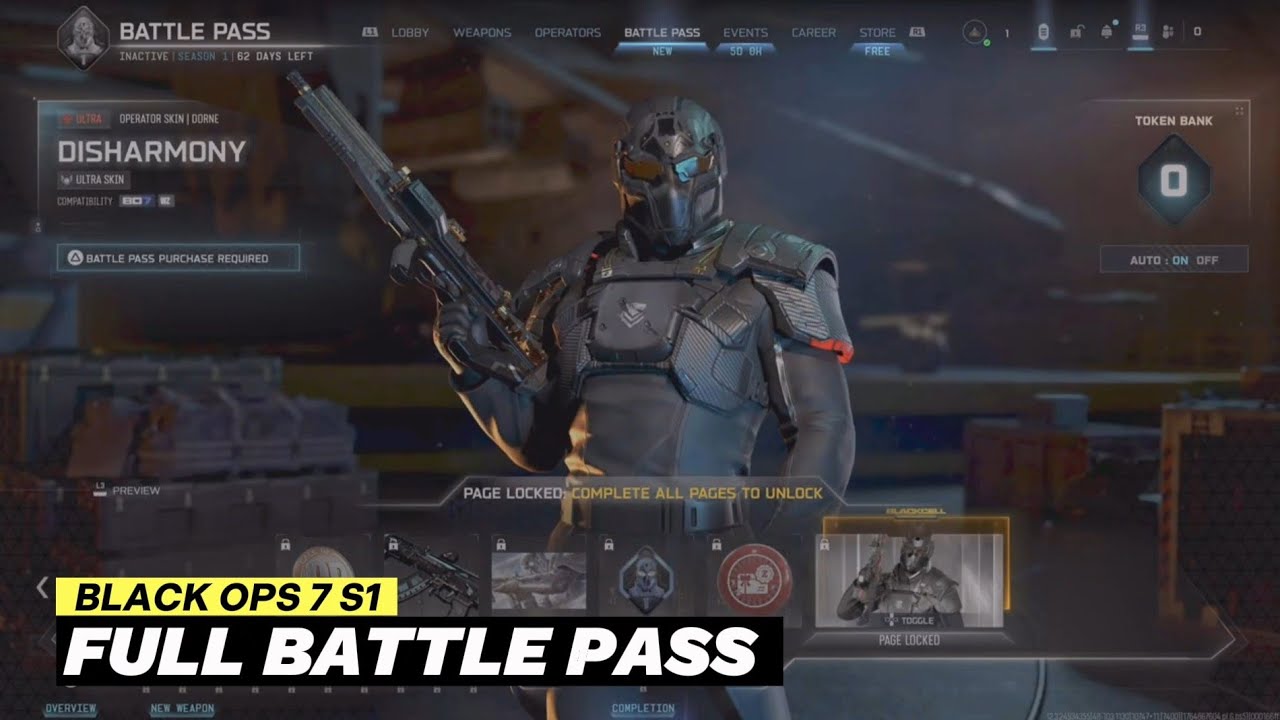 BO7 Season 1 Full Battle Pass Showcase | Black Ops 7 And Warzone Season 1 Battle Pass 