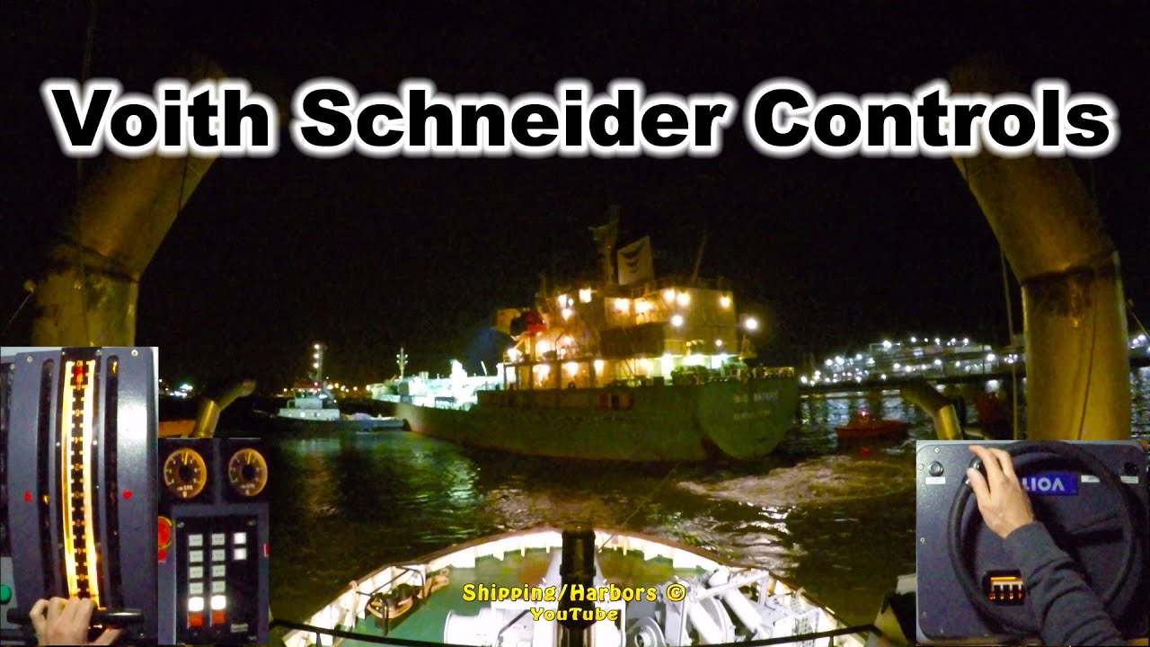 Tugboat Dual Camera #3 - NightShift ! Voith Schneider Controls