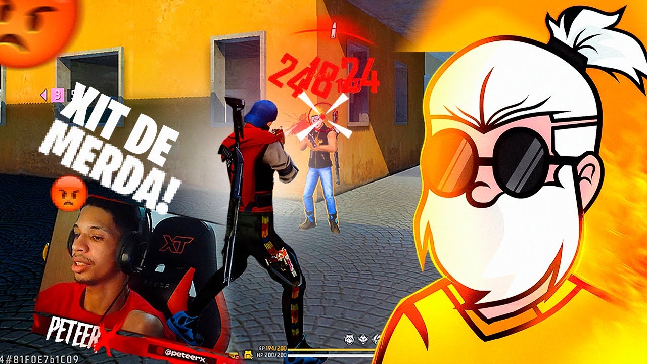 ENTREI NUMA SALA 4X4 CONTRA STREAMERS E OLHA A REAÇÃO DELES!! FREEFIRE EMULADOR