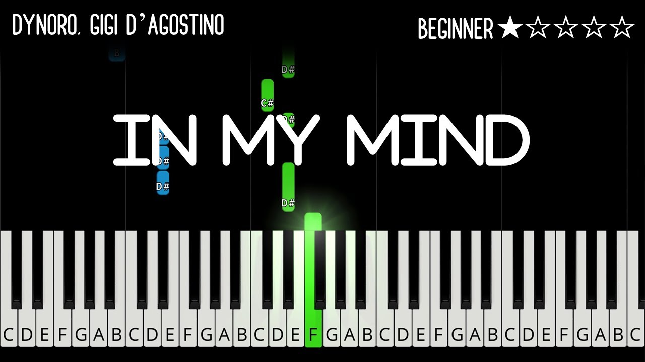 Dynoro, Gigi D'Agostino - In My Mind - EASY Piano Tutorial