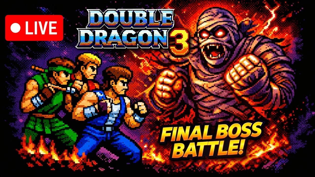 Double Dragon 3 😈 Final Mummy Boss Fight LIVE | Toughest NES Game