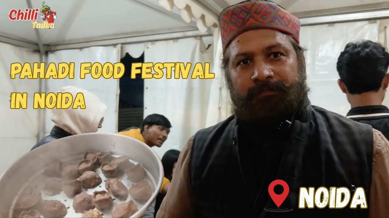 🔥 Pahadi Food Festival in Noida | Makar Sankranti Mela | Pahadi Thali, Bhang Chutney & More 😍🏔️