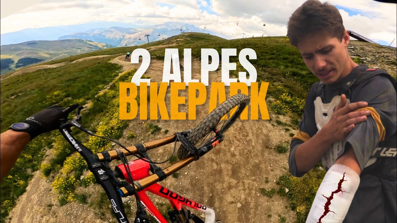 ON RIDE LE BIKEPARK DES 2 ALPES, REMI CE CRASH SUR VENOSC 