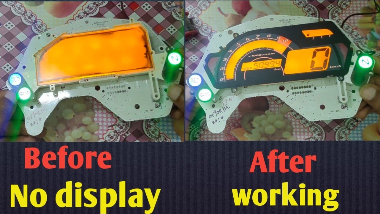 yamaha fz meter repair display changing മീറ്റർ റിപ്പയർ മലയാളം /polarised sheet change dispaly