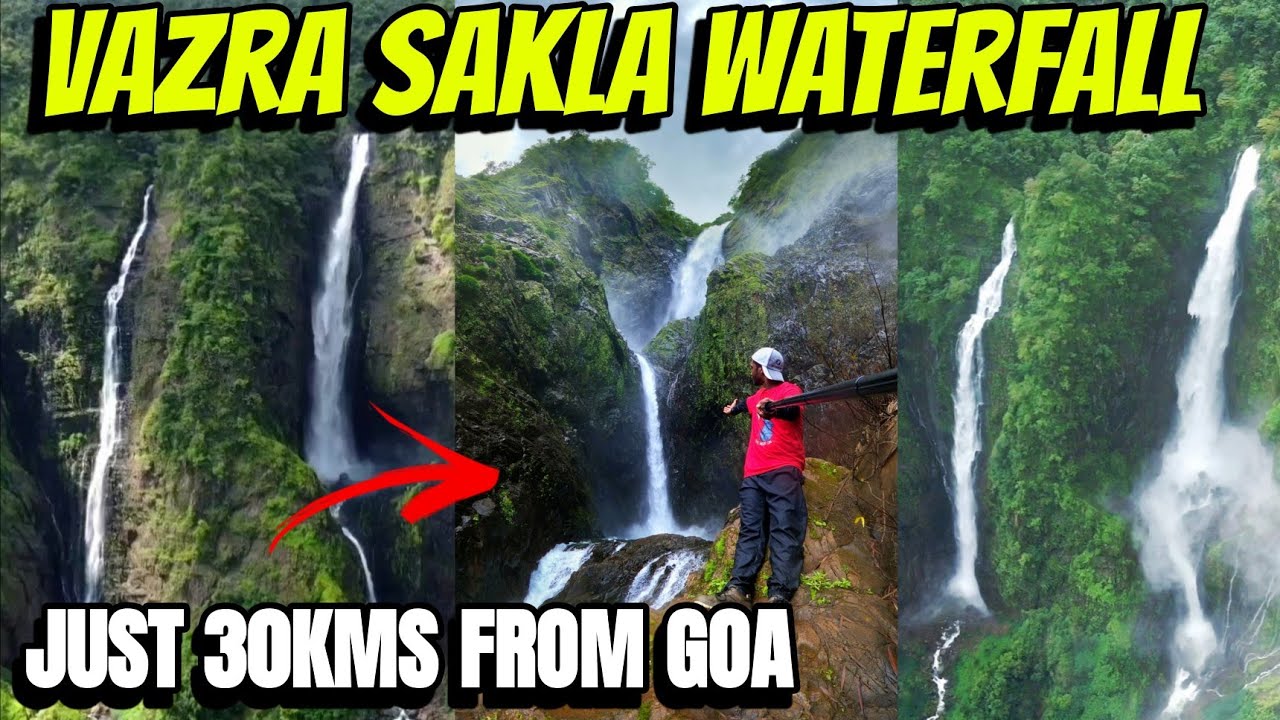 Vajra sakhla waterfall🔥 twins waterfall of Goa Maharashtra chorla ghat || full vlog in detail😱 ||
