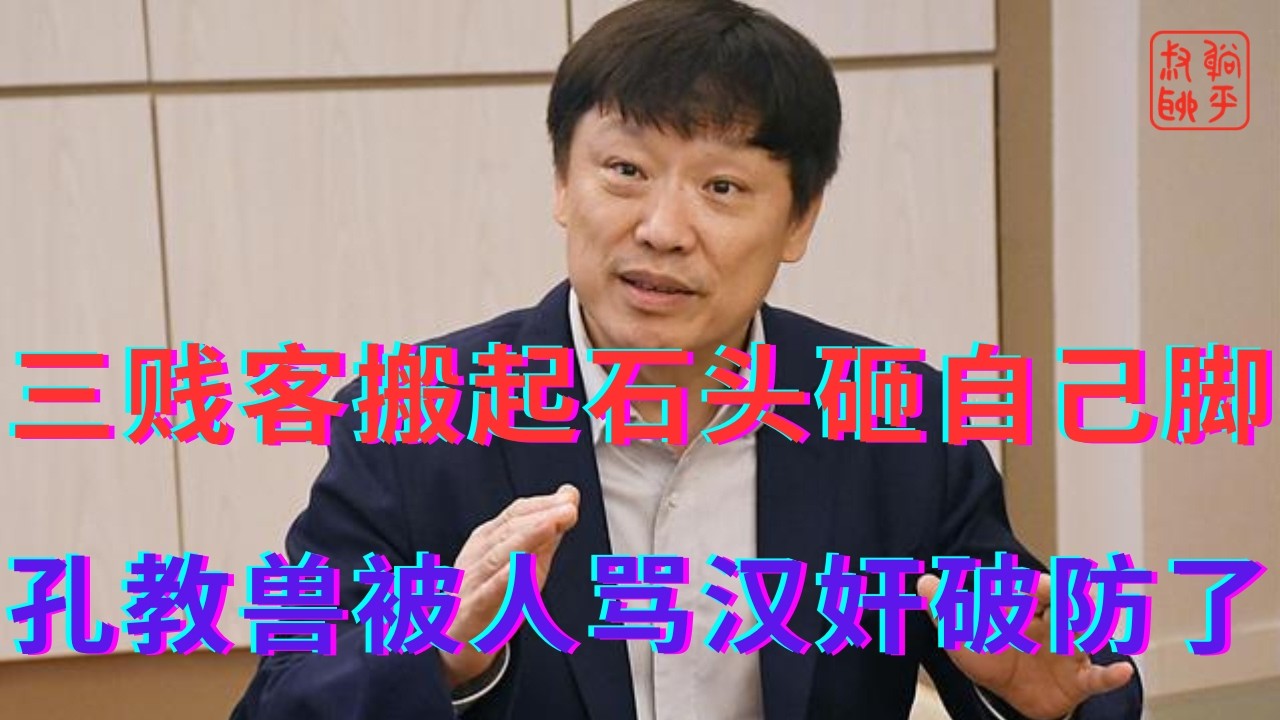 互联网三贱客搬起石头砸自己脚||批发汉奸帽子的孔庆东被人骂汉奸破防了