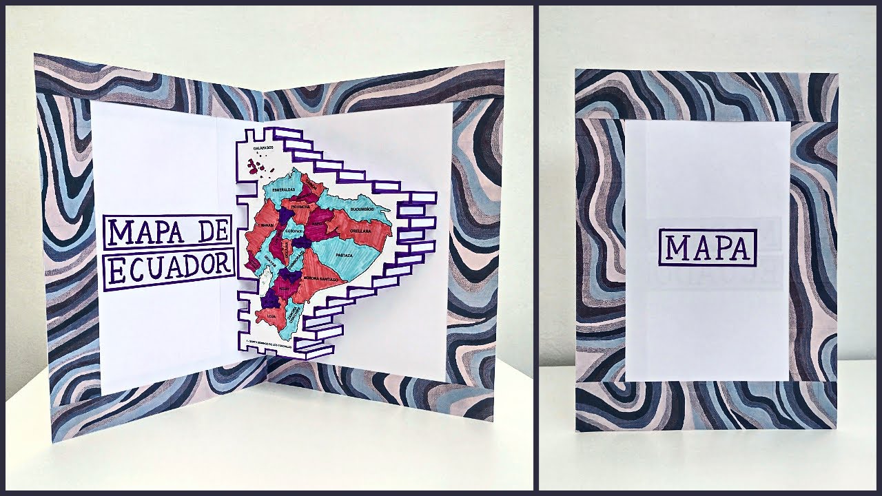 Mapa de Ecuador│Tarjeta Pop-Up