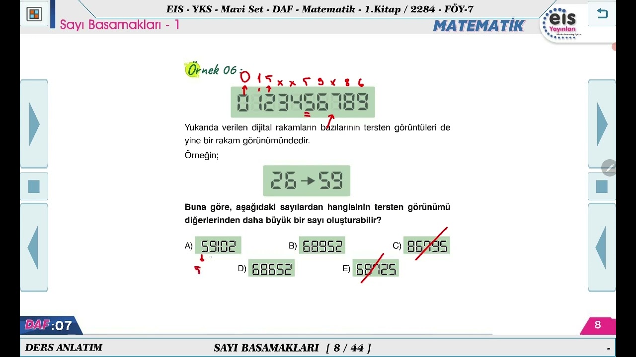 Mavi Set Matematik 1 - Sayı Basamakları - 1 📏