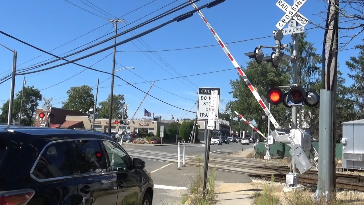 (Last Safetran Mech Bell in Nassau County) Broadway Railroad Crossing Compilation - Bethpage NY