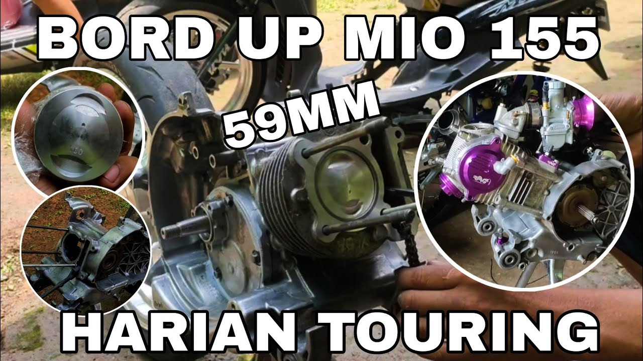 Mio Sporty Bord Up 59mm 155cc Harian Aman Tidak jebol