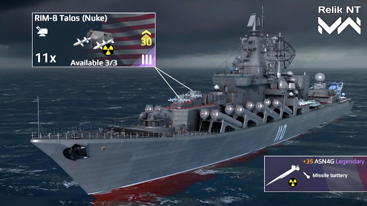 RF Varyag With 11x RIM-8 Talos And ASN4G☢️ Modern Warships Gameplay 
