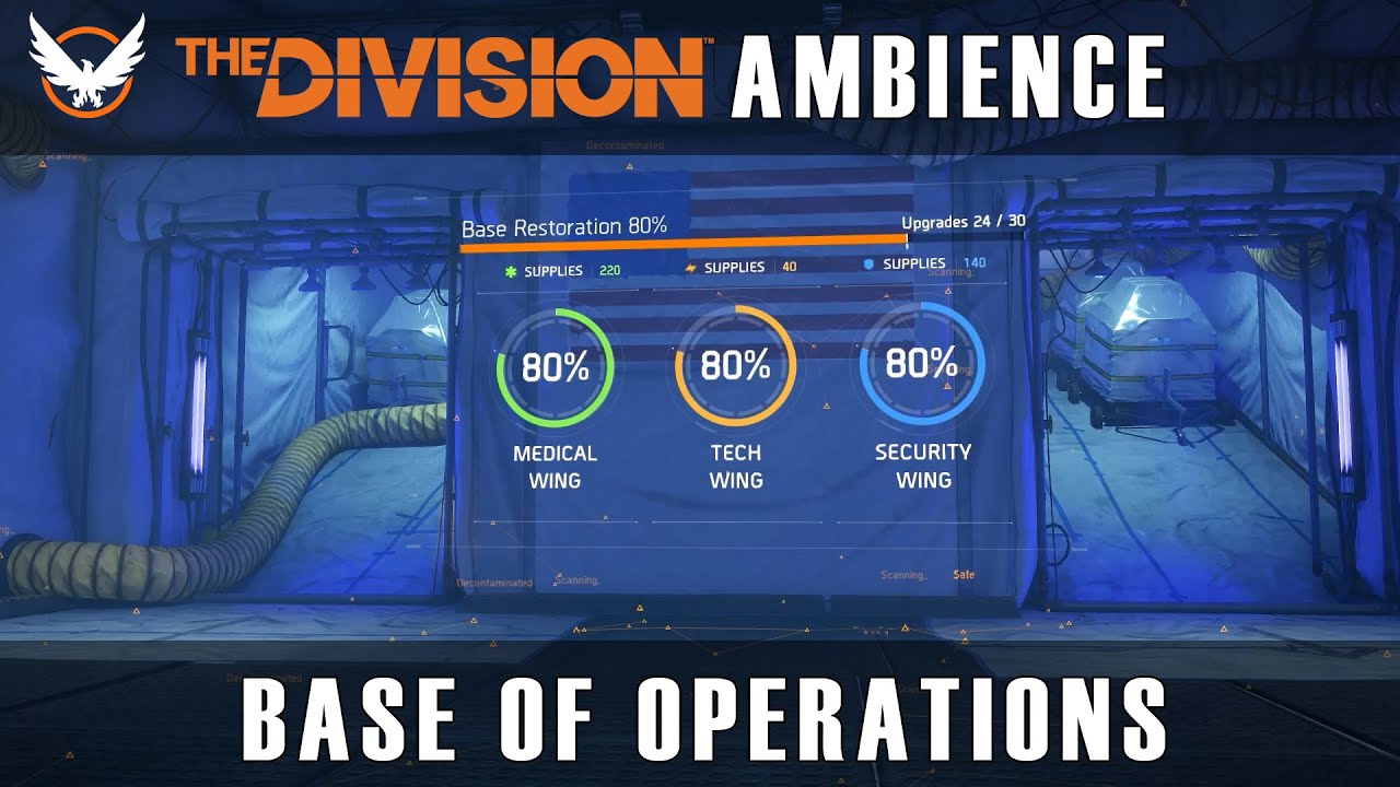 The Division - Base of Operations [Ambience AMSR Focus Deep Work Studying]