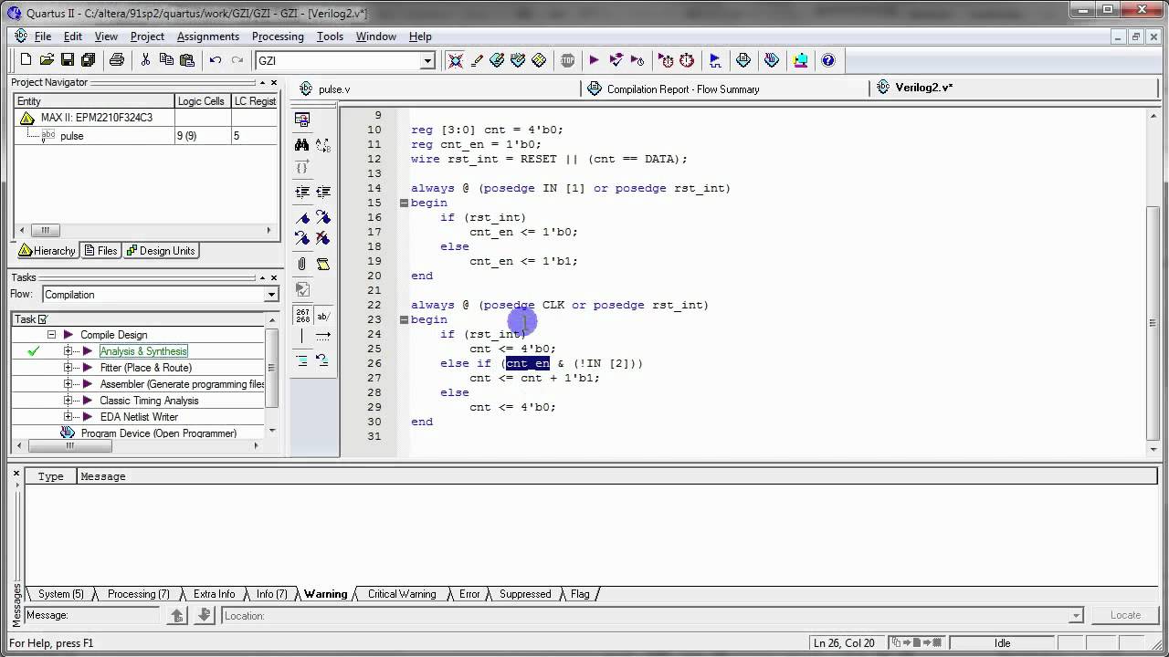 Quartus II для начинающих. Урок 3.
