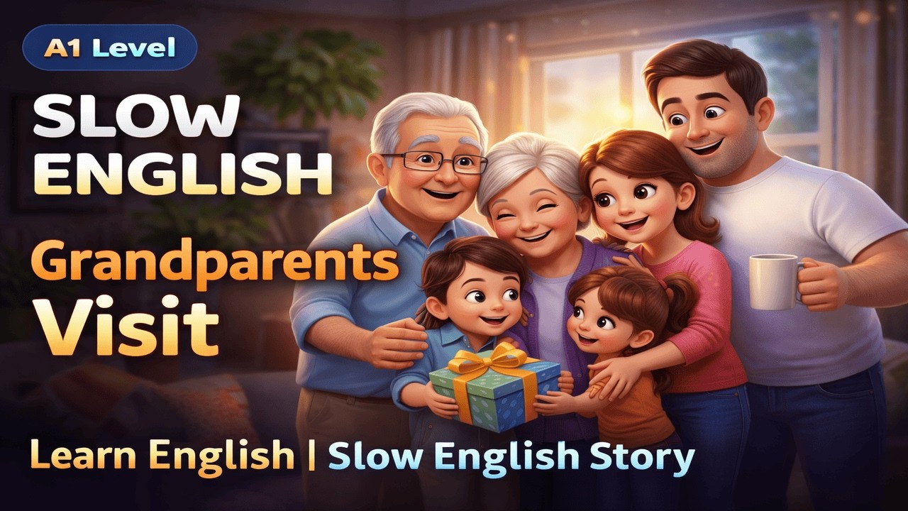 Grandparents Visit | Learn English | Slow English Story A1 I Family English Story