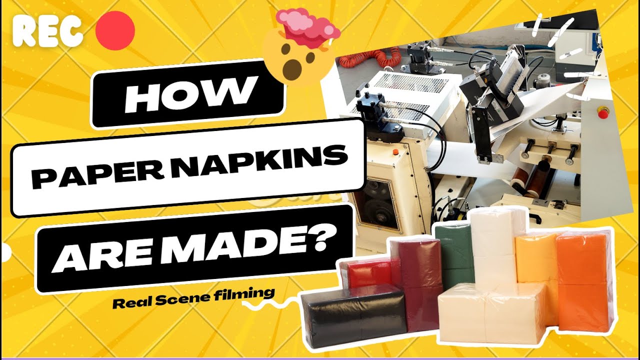 How Paper Napkins are Made 2023 | Paper Tissue Manufacturing Process in Modern Factory