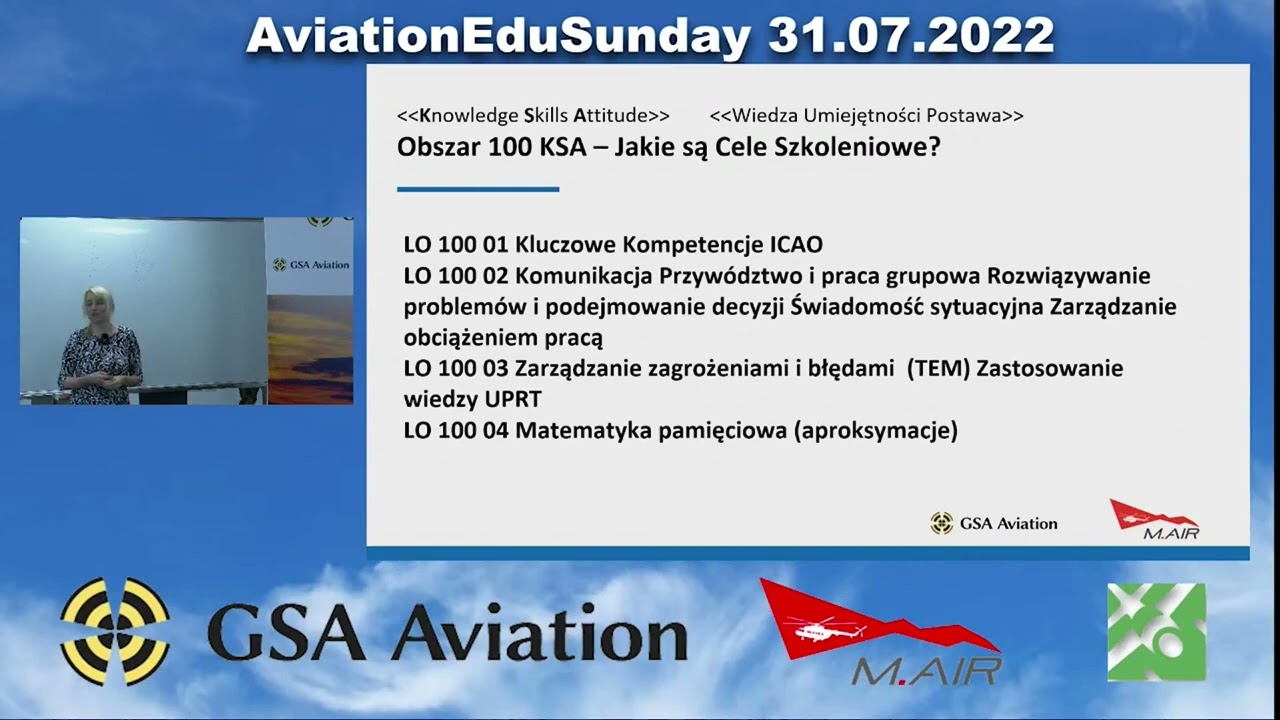AviationEduSunday: TEN, HE i 100 KSA - Małgorzata Rutkowska