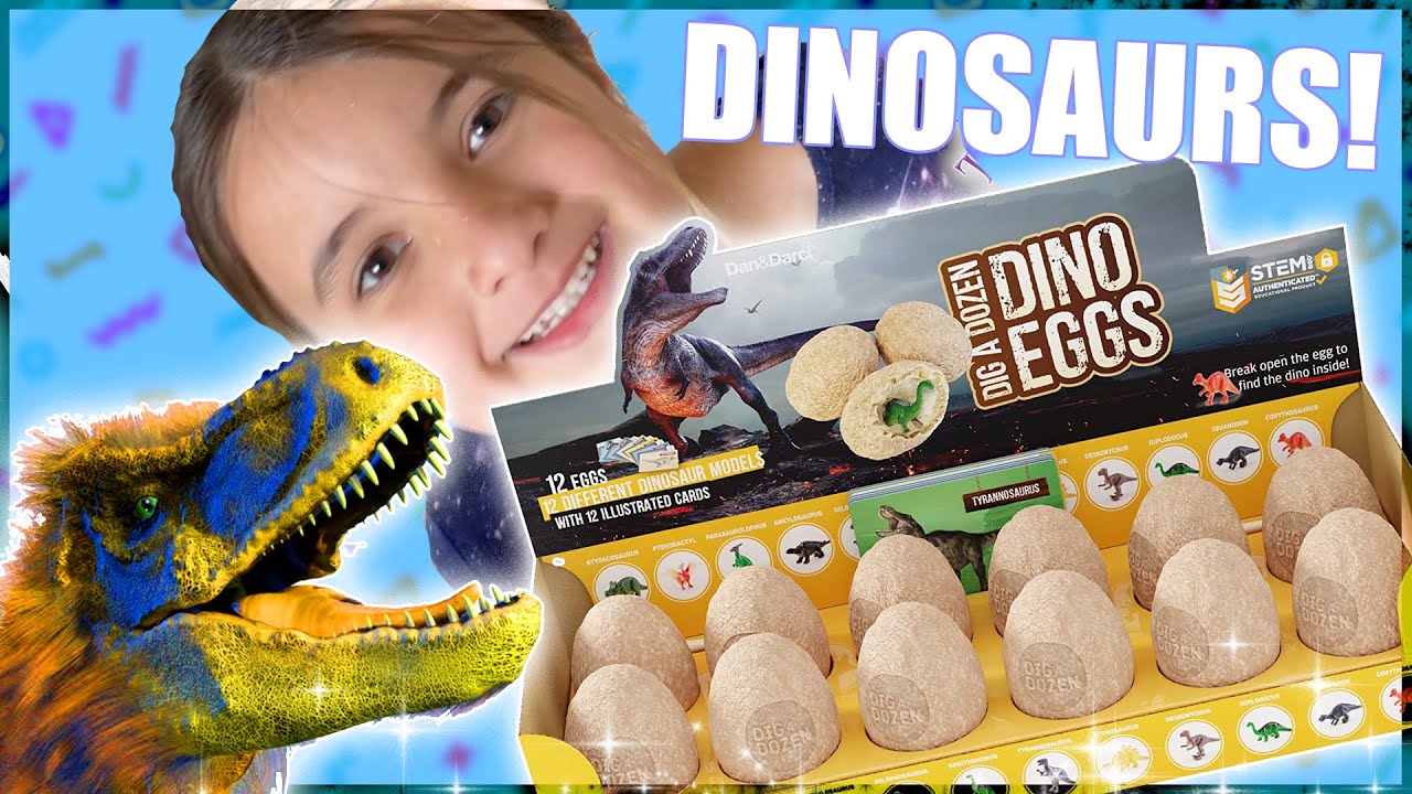 Whimsy unboxes the Dig a Dozen Dino Eggs Kit - Surprise Egg Dinosaur Toy for Kids!