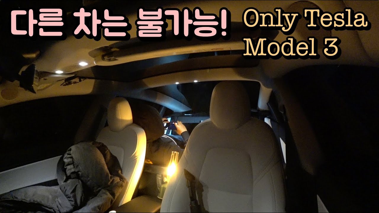 캠핑, 차박 원하면 무조건 테슬라 모델3 [복잡한 준비물 필요 없음]