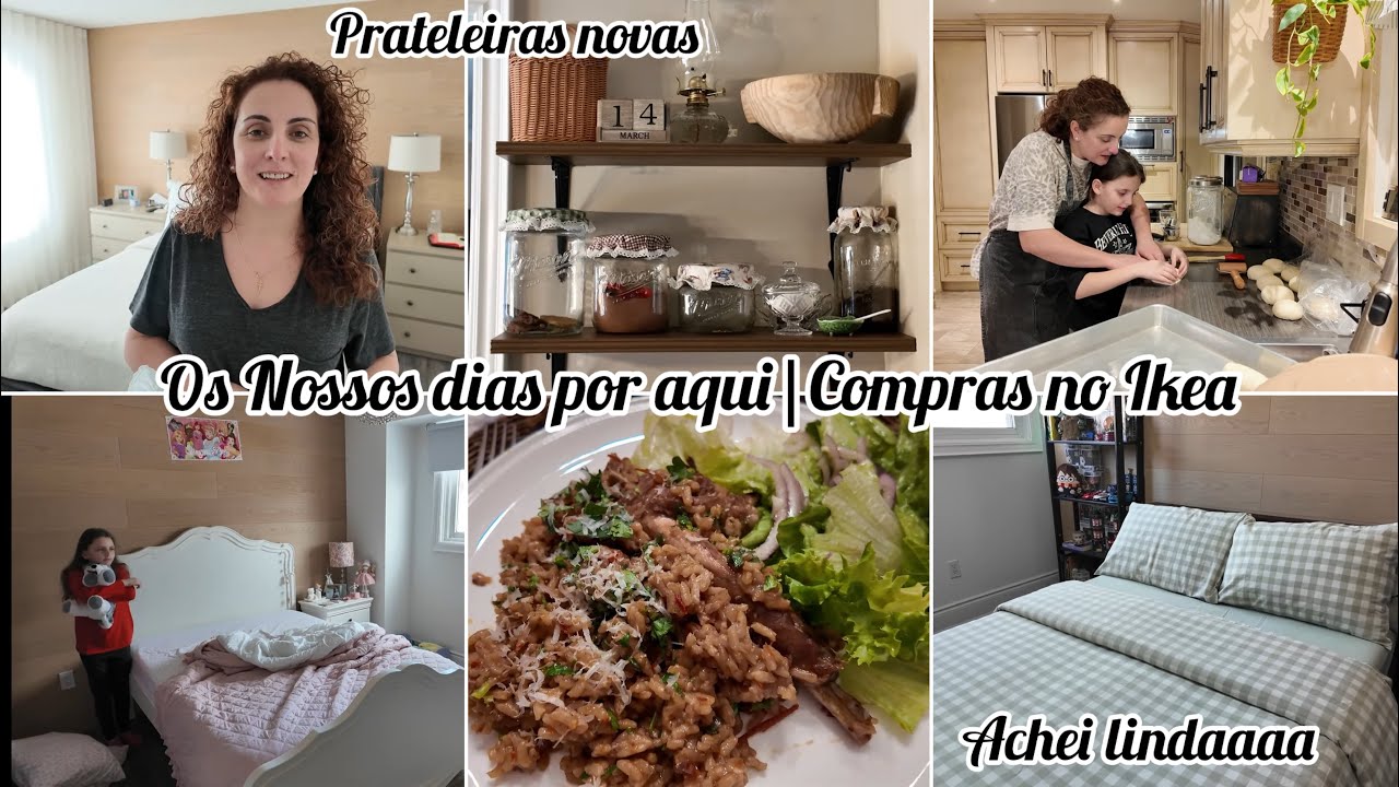Os Nossos dias por aqui/Prateleira novas/Arroz de Coelho/Compras do Ikea/A Ines e as suas tarefas...