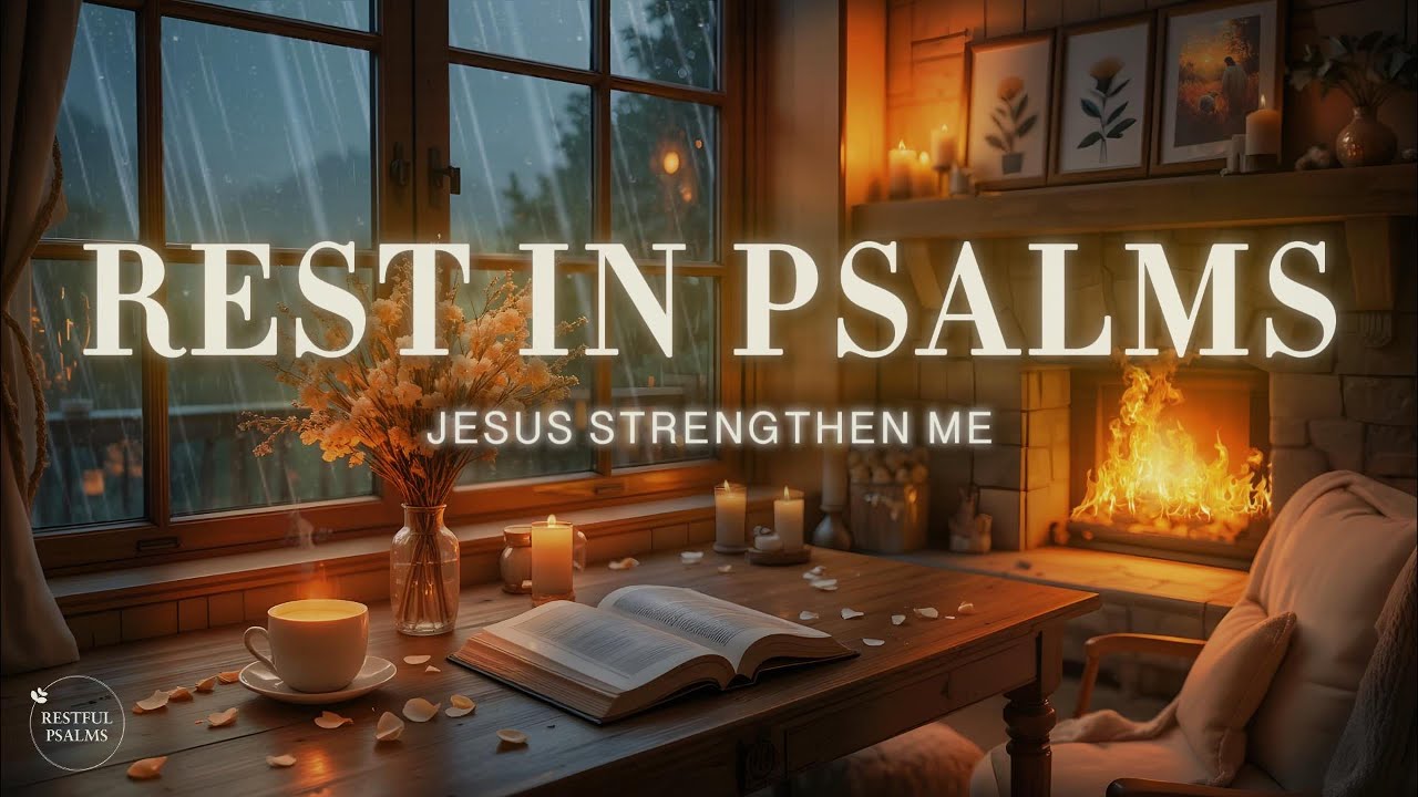 Jesus, Be My Strength | Psalm Songs for Sleep with Gentle Rain Sounds