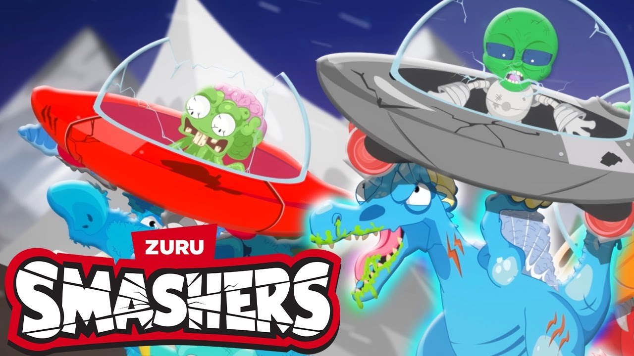 Alien Invasion👽🌍 Smashers Save the World! | Dinosaur Cartoons For Kids