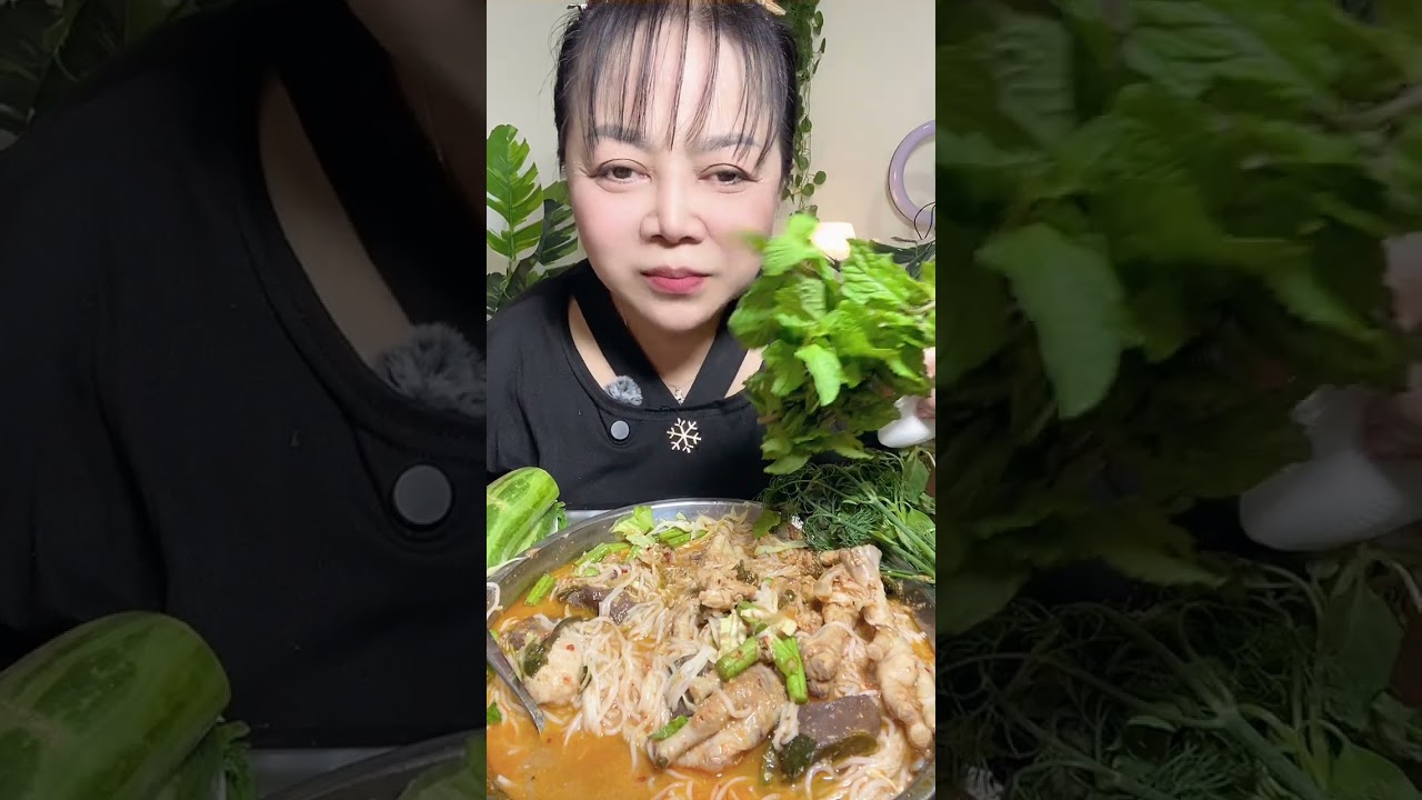 พากินขนมจีนตีนไก่ แกล้มผักสด #ตีนไก่เปื่อยเปื่อยละลายในปาก #mukbang  #กินกับณัช ชาแนล