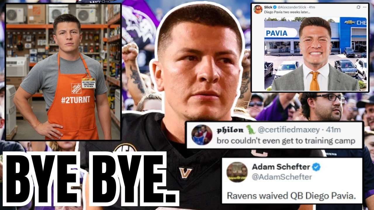 NFL Fans REACT! Diego Pavia WAIVED by Baltimore Ravens Before Training Camp EVEN STARTS!