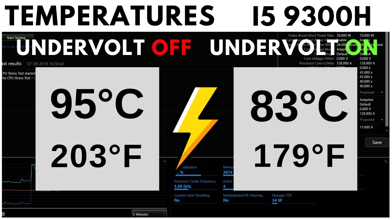 How to Undervolt CPU | Intel XTU | i5 9300H | Lenovo Y540 ⚡