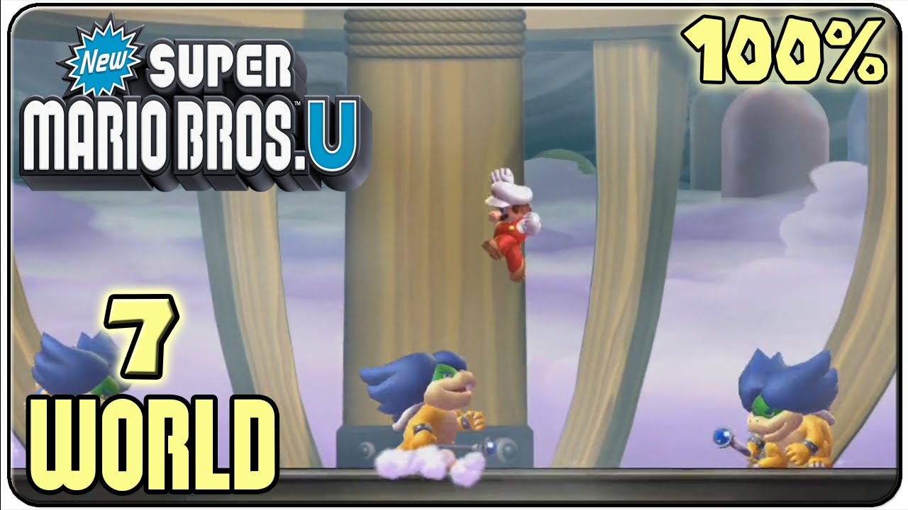 New Super Mario Bros. U - Walkthrough - Part 7 Meringue Clouds