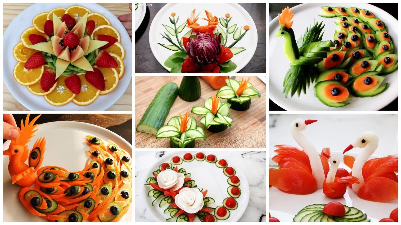 Super Salad Decorations Ideas - 11 AWESOME HACKS FOR FRUITS AND VEGETABLES