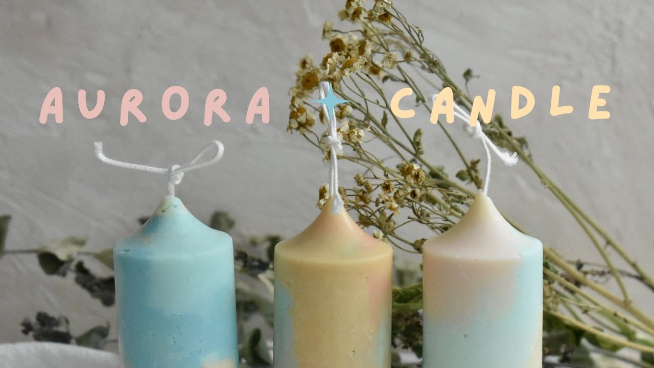 Making Handmade Aesthetic Korean Candle: Aurora Candle