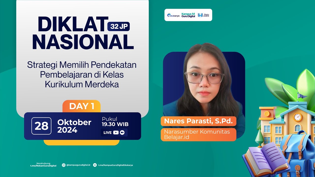 Hari 1 : Diklat Strategi Memilih Pendekatan Pembelajaran di Kelas Kurikulum Merdeka