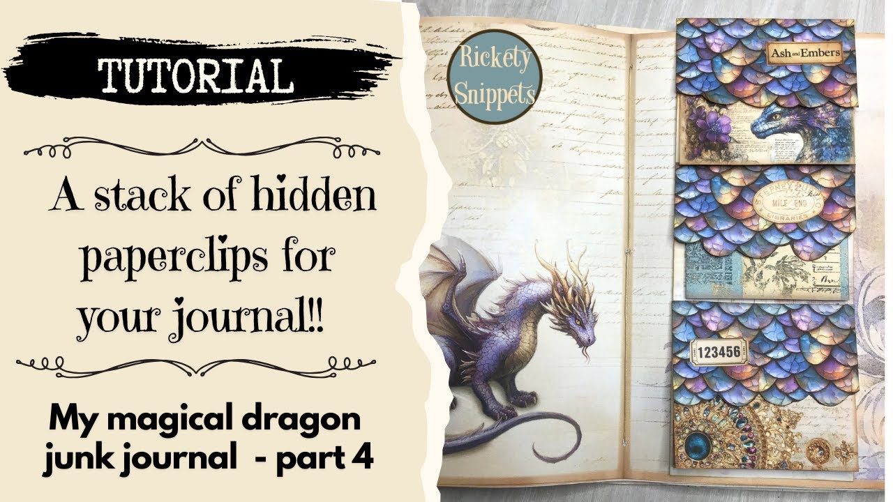 Craft with me: Make an amazing 3-tier hidden paperclip cascade for your dragon junk journal!