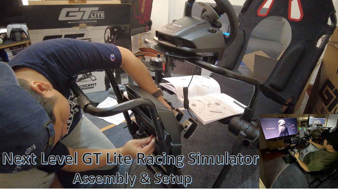 Next Level GT Lite Racing Simulator Assembly & Setup | Logitech Wheel, Pedal & Shifter Setup