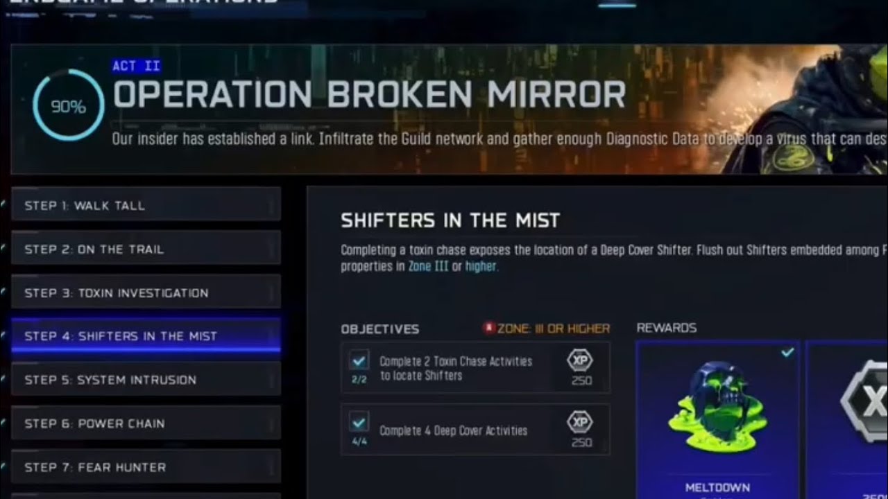 Black Ops 7 Warzone Endgame - Operation Broken Mirror Step 4 Shifters in the Mist
