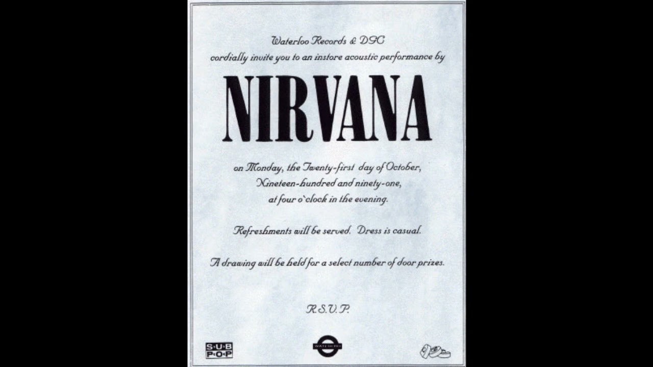 Nirvana - live October 21st, 1991 at Waterloo Records, Austin, TX - stereo microcassette master