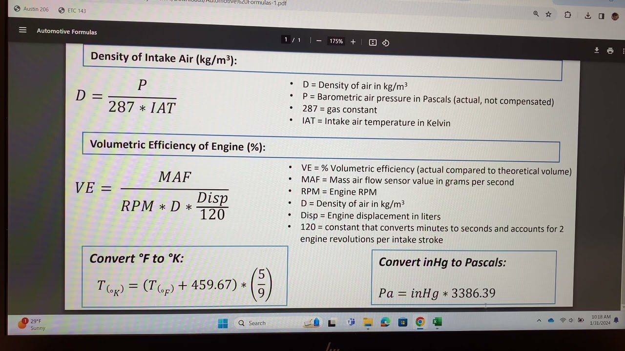 Using Data Logging to Analyze Volumetric Efficiency