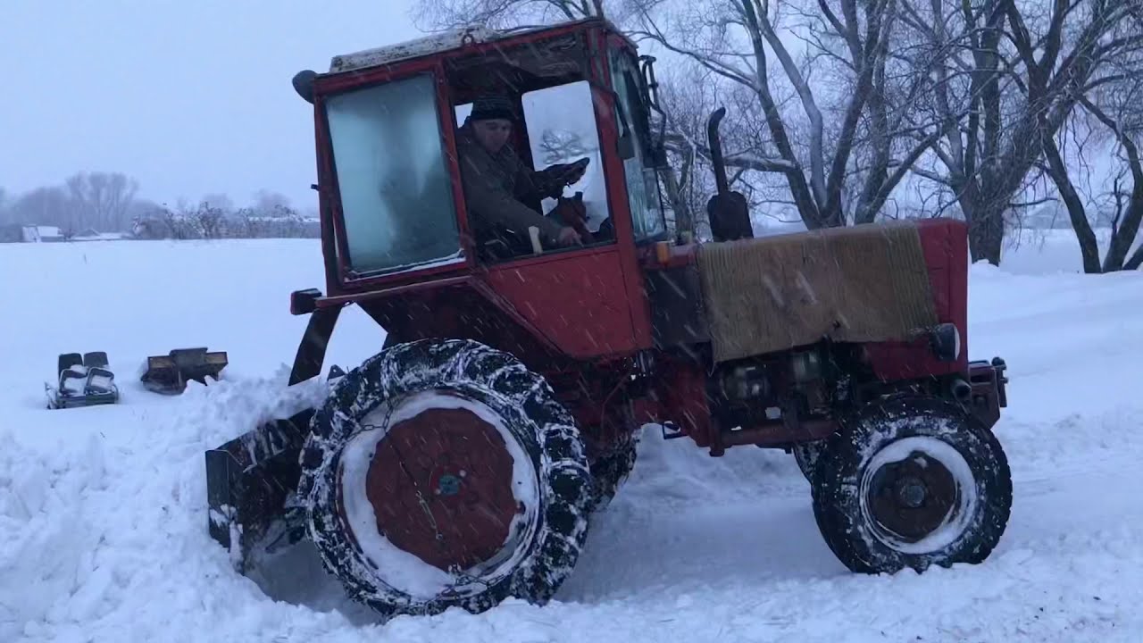 Борьба со снегом; Т-25; трактор зверь