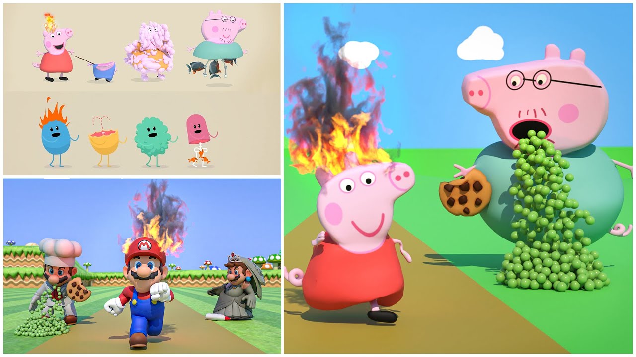 Super Mario & Peppa Pig & Dumb Ways to Die 😁 NOT FOR KIDS!!!