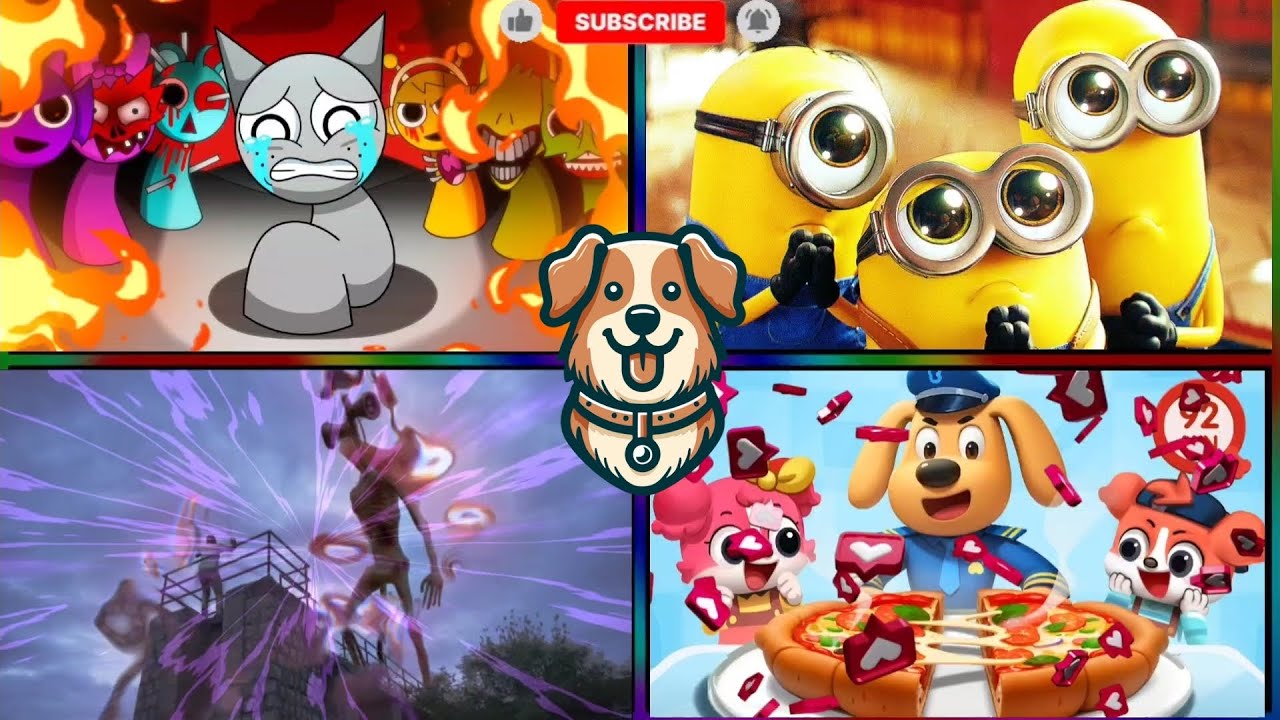Sprunki 🎭🎵 🆚 Siren Head 🔊👤 🆚 Sheriff Labrador 🐶⭐ 🆚 Minions 💛😂