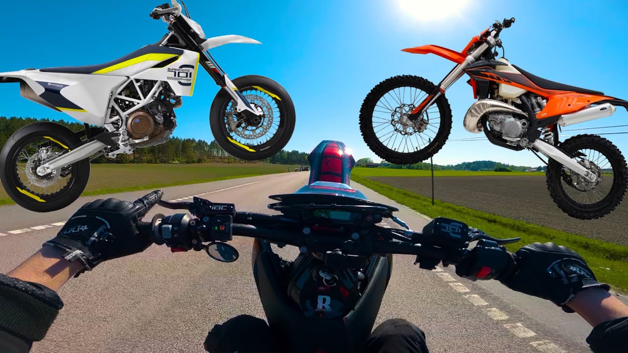 TESTING SUPERMOTOS | HUSA FE 501 vs KTM 300 TPI vs HUSKY 701