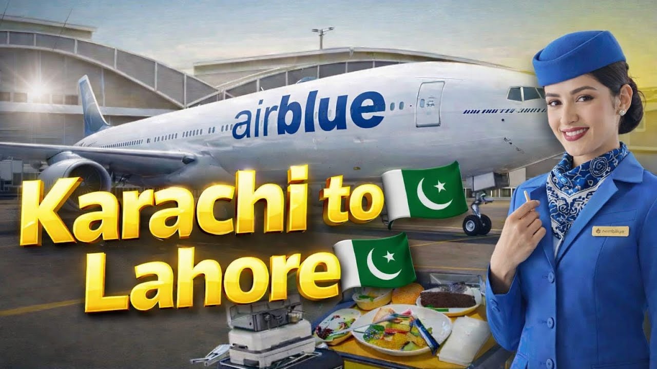 Karachi to Lahore ✈️ | Complete Journey, Airport Tour & Meal Review 😍