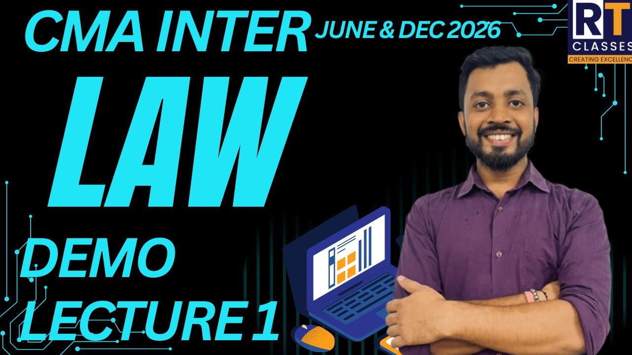 CMA Inter Law 1st Class | Introduction to Business Laws | CMA Inter June & Dec 2026 | Ritesh Tiwari