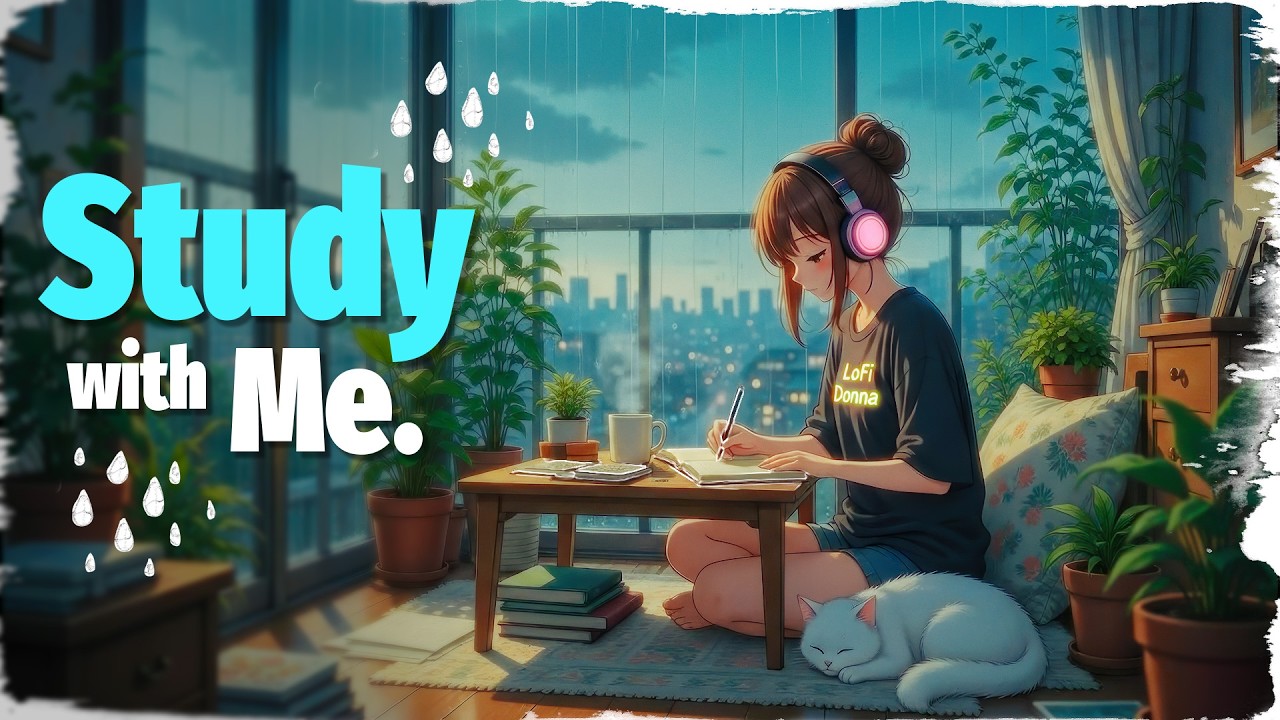 Rainy Study LoFi ☔ Cozy Coffee Chill Beats for Deep Focus & Sleep 4 Hour