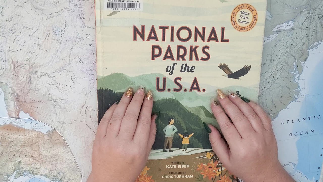 ASMR ~ National Parks of the USA ~ Soft Spoken Tracing ~ Educational Relaxation for Sleep