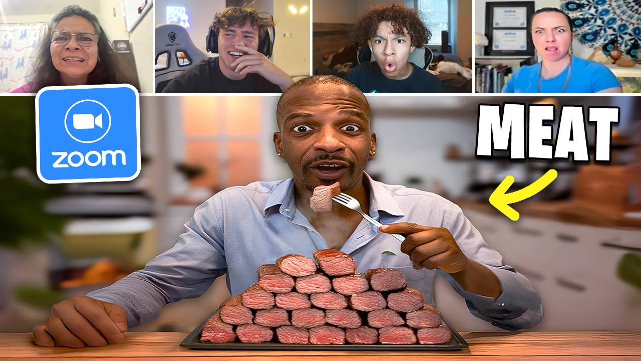 Чарльстон Уайт троллит веганов мясом в Zoom
