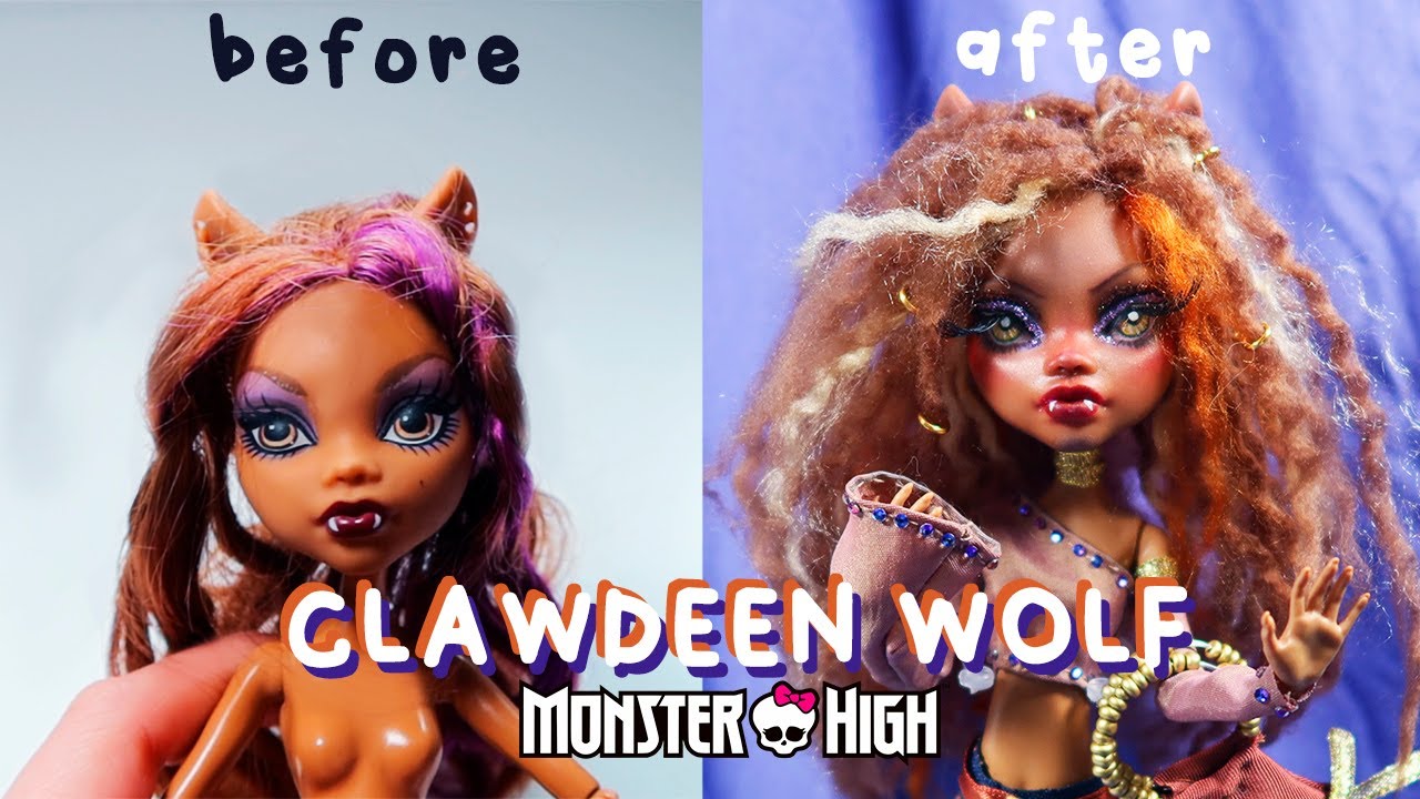 Custom CLAWDEEN WOLF doll 🐺 MONSTER HIGH OOAK
