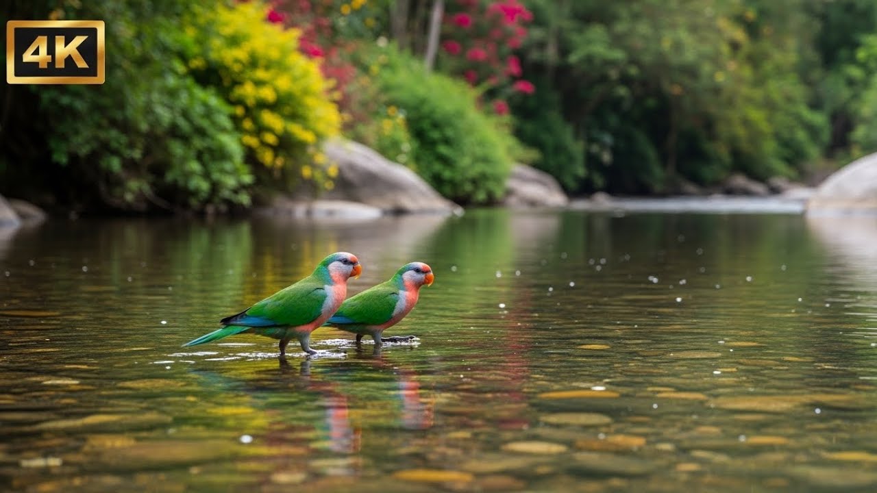 Peaceful Piano with Birds & River Sounds | Insomnia Relief, Study & Healing Music